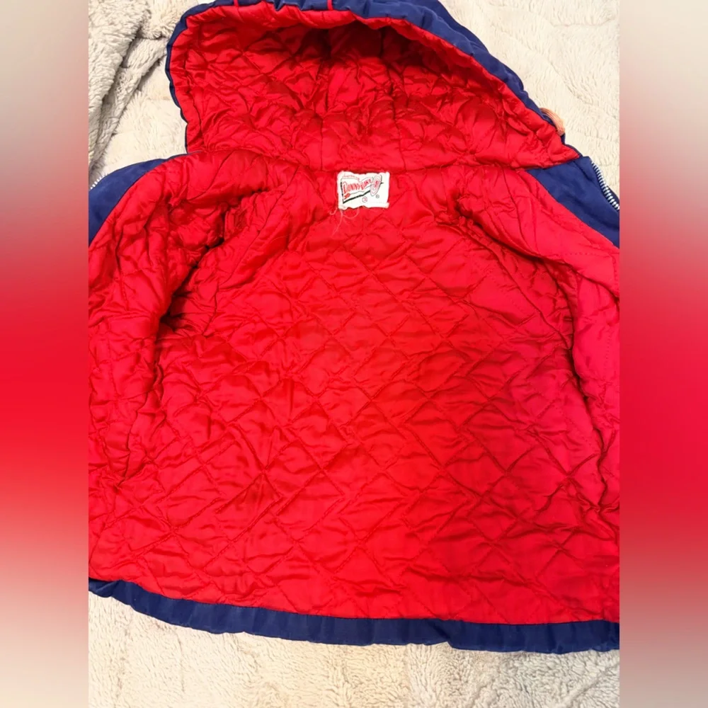 Danny Dare Vintage Toddler Coat 60s Red Blue Jacket Patchwork Boy 3 GUC timeless